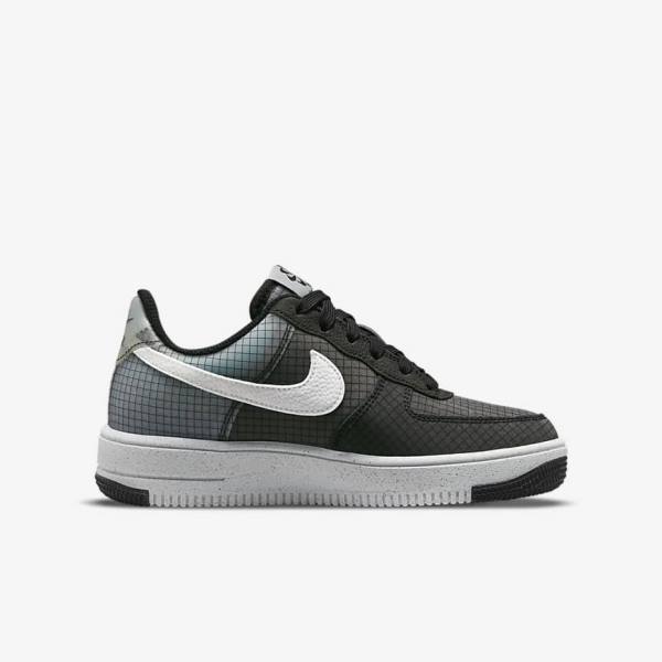 Kids' Nike Air Force 1 Crater Older Trainers Black / White | NK254QZC