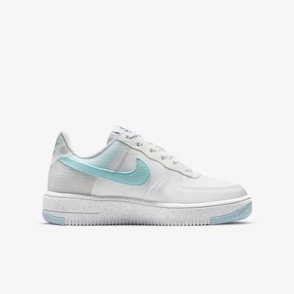 Kids' Nike Air Force 1 Crater Older Trainers White / Blue | NK543GOC