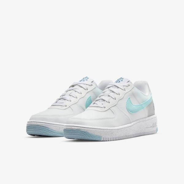 Kids' Nike Air Force 1 Crater Older Trainers White / Blue | NK543GOC