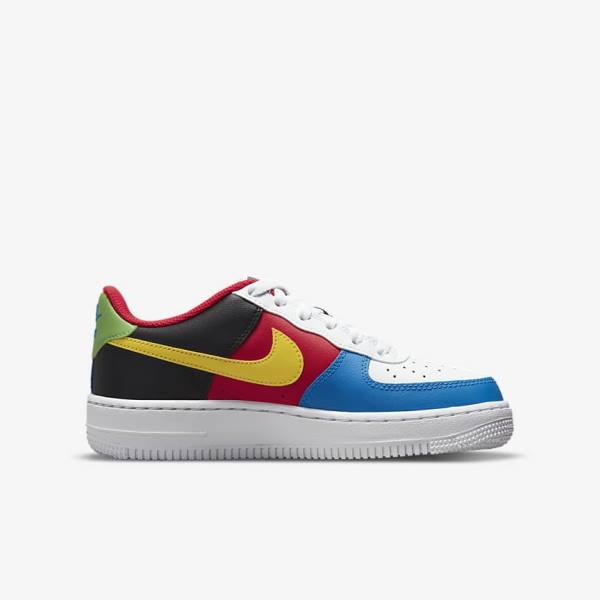 Kids' Nike Air Force 1 LV8 Older Trainers White / Red / Royal / Gold | NK980ZVR