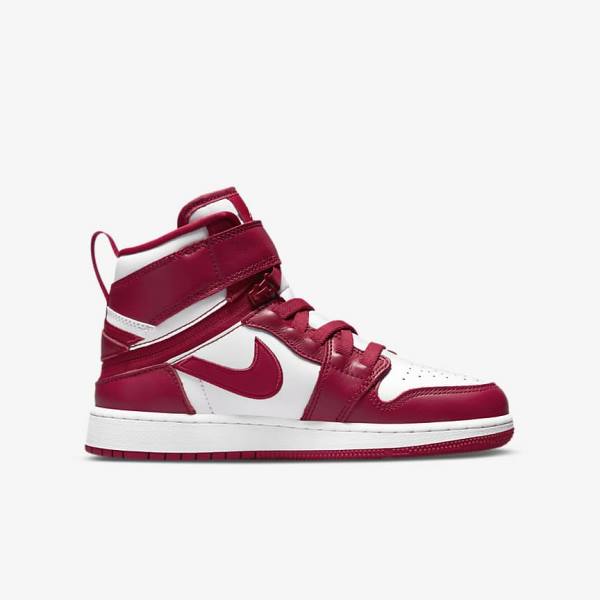 Kids' Nike Air Jordan 1 Hi FlyEase Older Trainers Red / White | NK628DQP