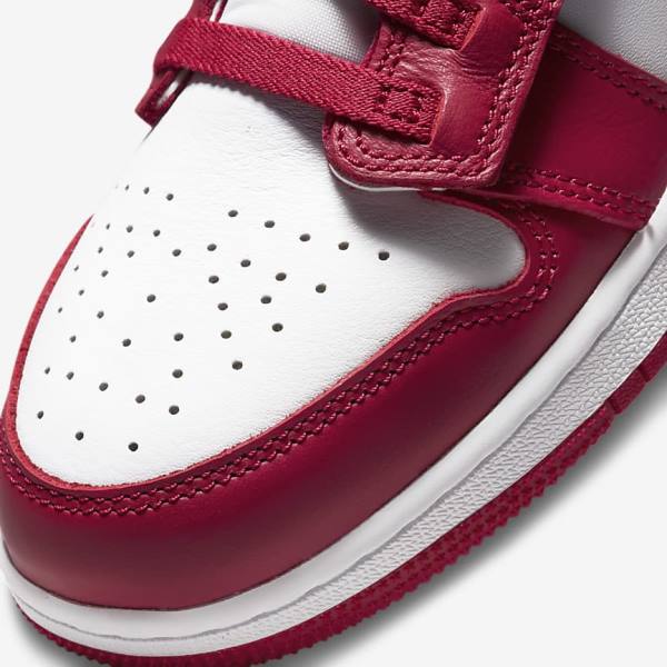 Kids' Nike Air Jordan 1 Hi FlyEase Older Trainers Red / White | NK628DQP