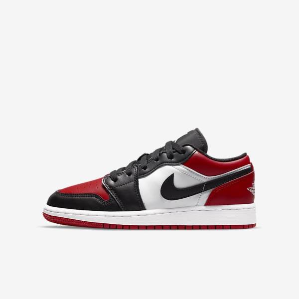 Kids\' Nike Air Jordan 1 Low Older Trainers Red / Black / White | NK075BNR