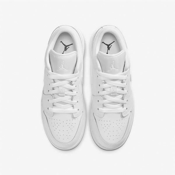 Kids' Nike Air Jordan 1 Low Older Trainers White | NK176DHY