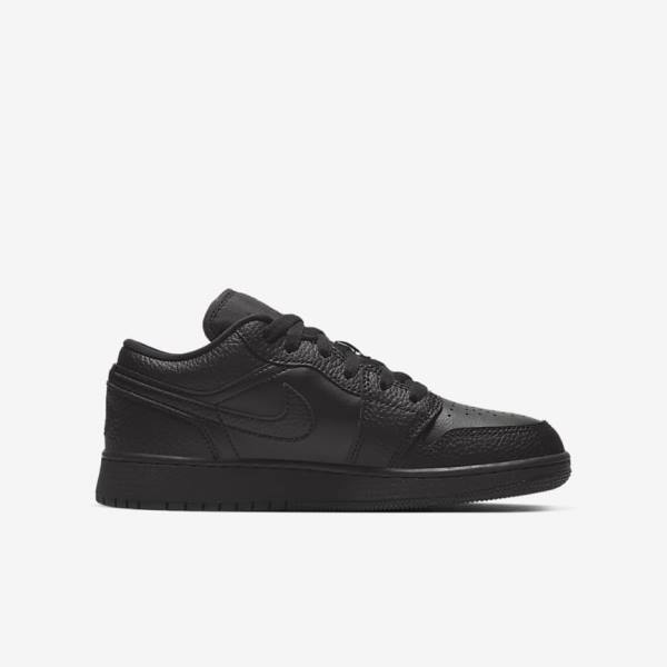 Kids' Nike Air Jordan 1 Low Older Trainers Black | NK825WRK