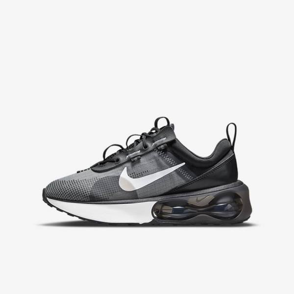 Kids\' Nike Air Max 2021 Older Trainers Black / Grey / White | NK187RPJ