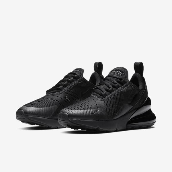 Kids' Nike Air Max 270 Older Trainers Black | NK125QYG