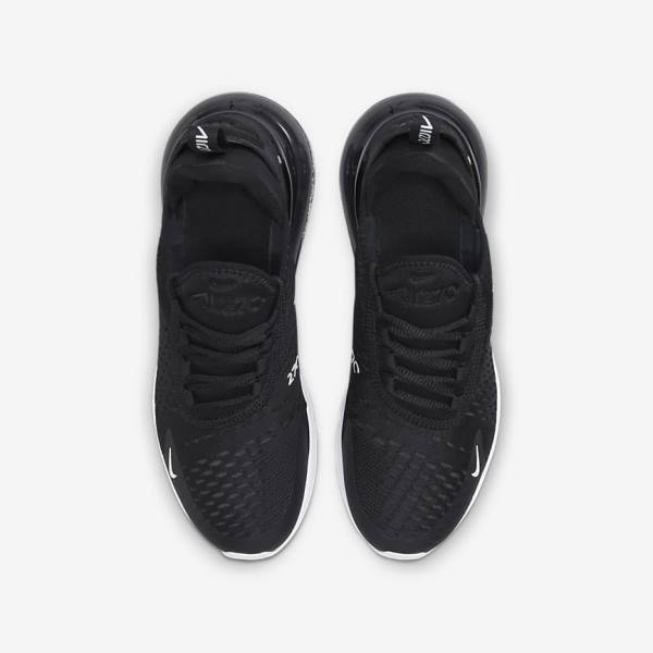 Kids' Nike Air Max 270 Older Trainers Black / Dark Grey / White | NK149PEW