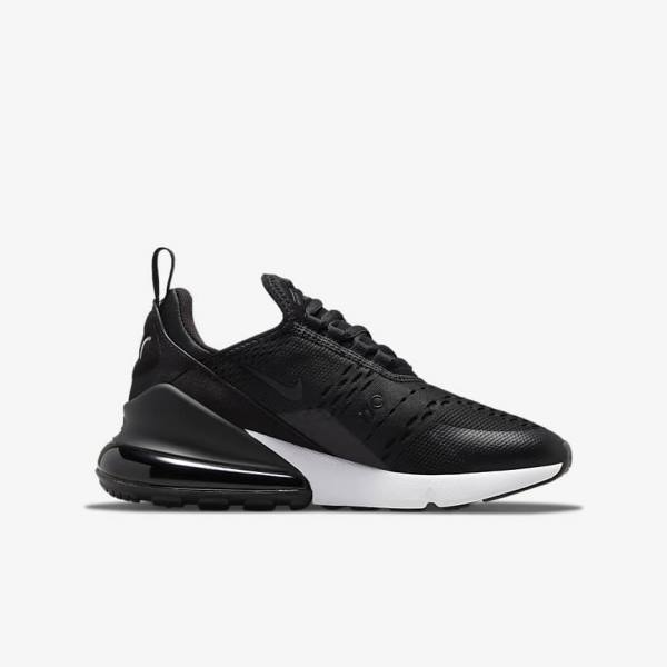 Kids' Nike Air Max 270 Older Trainers Black / Grey | NK651QDT