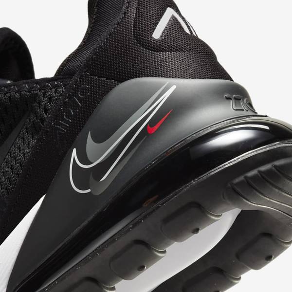 Kids' Nike Air Max 270 Older Trainers Black / Grey | NK651QDT