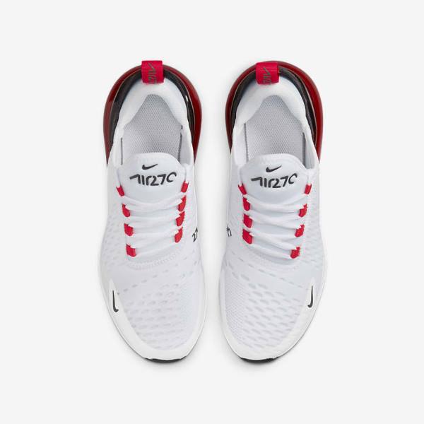 Kids' Nike Air Max 270 Older Trainers White / Black / Red / Grey | NK301NEY