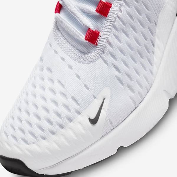 Kids' Nike Air Max 270 Older Trainers White / Black / Red / Grey | NK301NEY