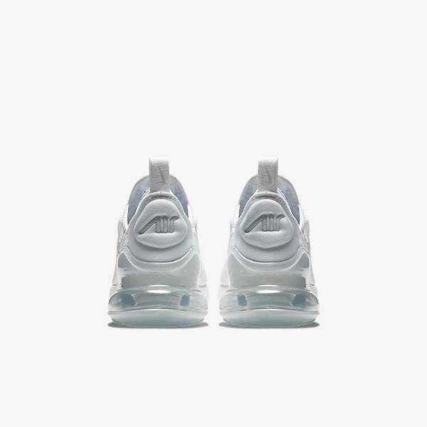 Kids' Nike Air Max 270 Older Trainers White / Metal Silver / White | NK816DYQ