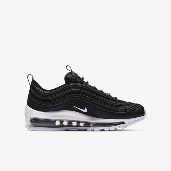 Kids' Nike Air Max 97 Older Trainers Black / White | NK218PZR