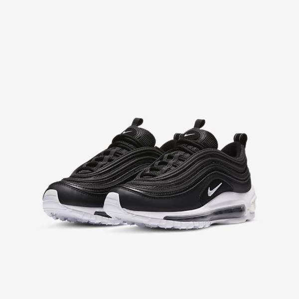 Kids' Nike Air Max 97 Older Trainers Black / White | NK218PZR