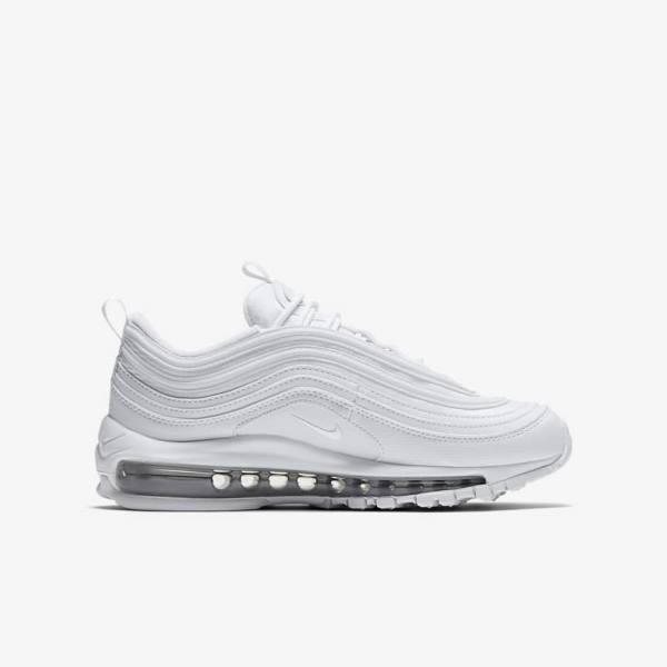 Kids' Nike Air Max 97 Older Trainers White / Metal Silver / White | NK135CIZ