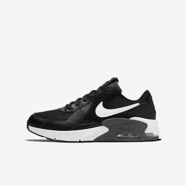 Kids\' Nike Air Max Excee Older Trainers Black / Dark Grey / White | NK052CUM