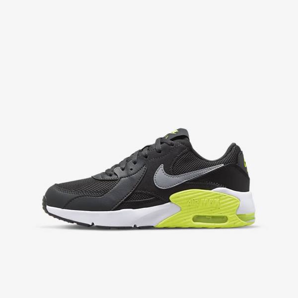 Kids\' Nike Air Max Excee Older Trainers Dark Grey / Black / Grey | NK826VKM