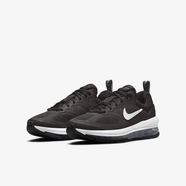 Kids' Nike Air Max Genome Older Trainers Black / Dark Grey / White | NK175ZRK