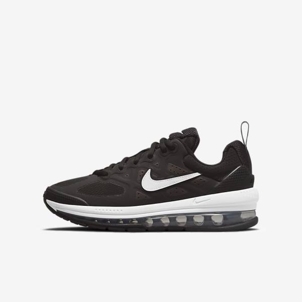 Kids\' Nike Air Max Genome Older Trainers Black / Dark Grey / White | NK175ZRK