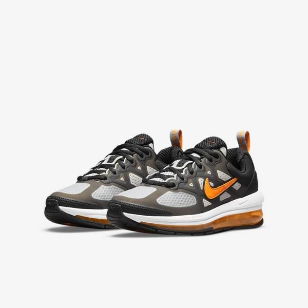 Kids' Nike Air Max Genome Older Trainers Black / Grey / White / Orange | NK976UIG