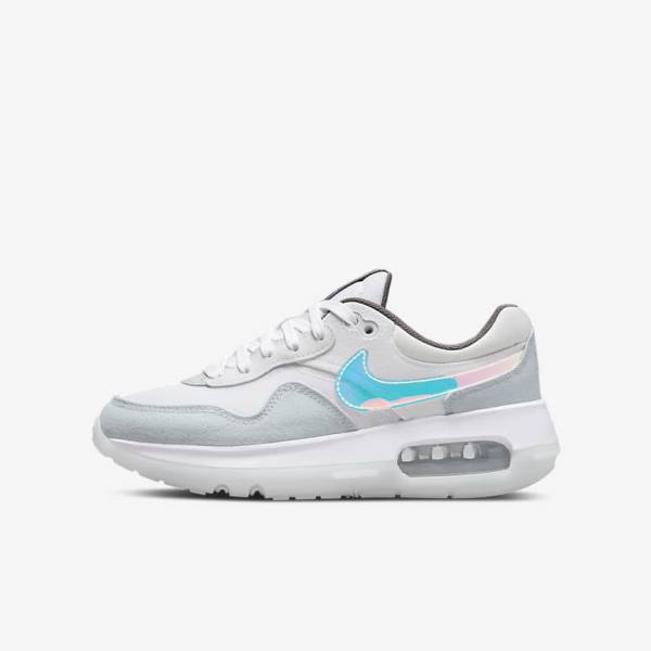 Kids\' Nike Air Max Motif Older Trainers White / Blue Grey | NK318LQI