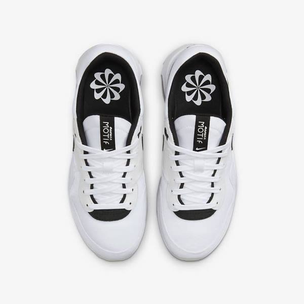 Kids' Nike Air Max Motif Older Trainers White / Black | NK476VUG