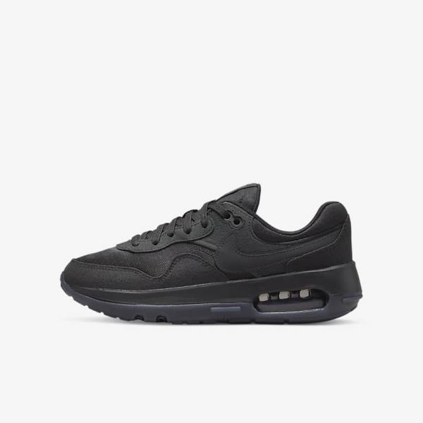 Kids\' Nike Air Max Motif Older Trainers Black / Dark Grey | NK825JOM