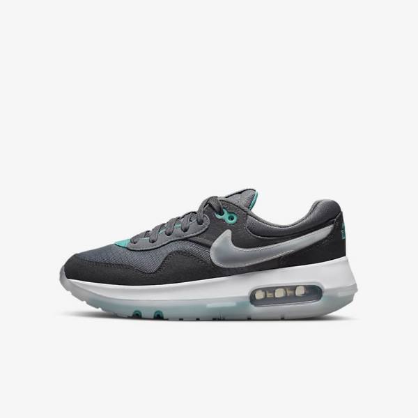 Kids\' Nike Air Max Motif Older Trainers Grey / Turquoise / Dark Grey / Black | NK901EJK