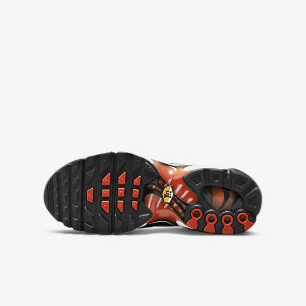 Kids' Nike Air Max Plus Older Trainers Orange / Gold / Black | NK956JCO