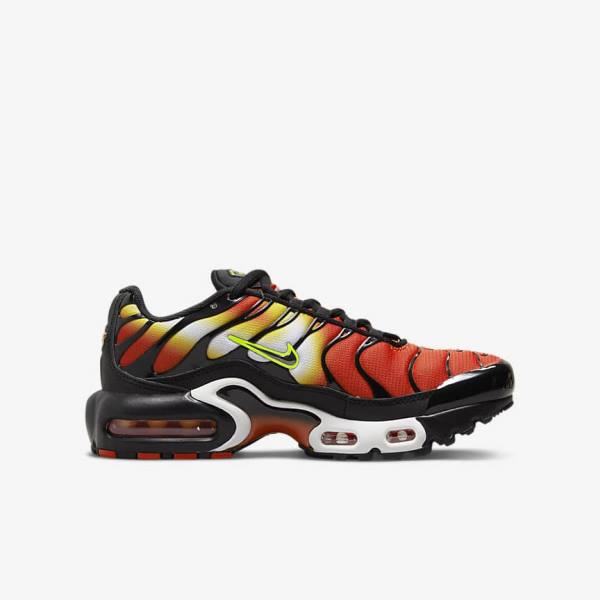 Kids' Nike Air Max Plus Older Trainers Orange / Gold / Black | NK956JCO