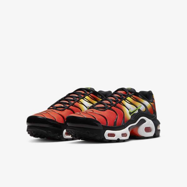 Kids' Nike Air Max Plus Older Trainers Orange / Gold / Black | NK956JCO