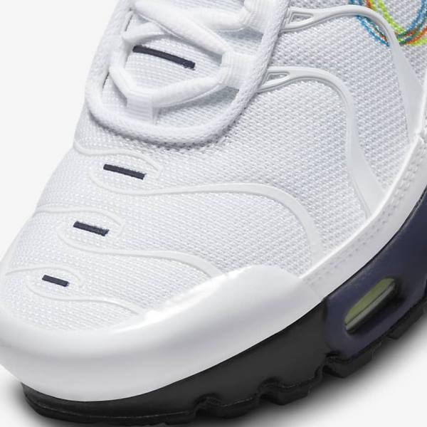 Kids' Nike Air Max Plus Older Trainers White / Grey / Blue | NK024PNU