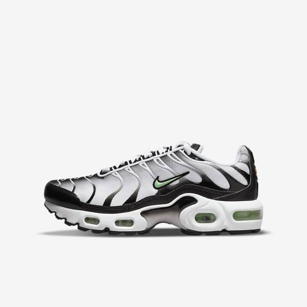 Kids\' Nike Air Max Plus Older Trainers White / Black / Silver / Mint | NK873FEV