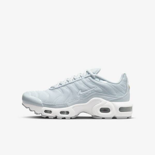 Kids\' Nike Air Max Plus Older Trainers White | NK874PGL