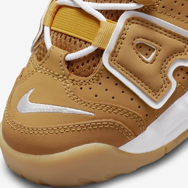 Kids' Nike Air More Uptempo Older Trainers Brown / Light Brown / White | NK407WLC