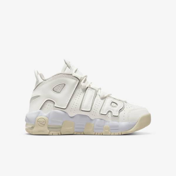 Kids' Nike Air More Uptempo Older Trainers White / Brown / Light | NK581BTK