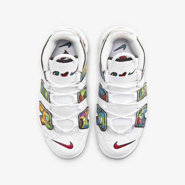 Kids' Nike Air More Uptempo Older Trainers White | NK873HNG