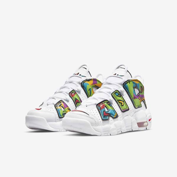 Kids' Nike Air More Uptempo Older Trainers White | NK873HNG