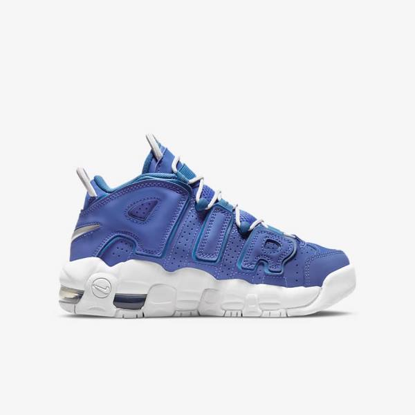 Kids' Nike Air More Uptempo Older Trainers Blue / White | NK963ZOE