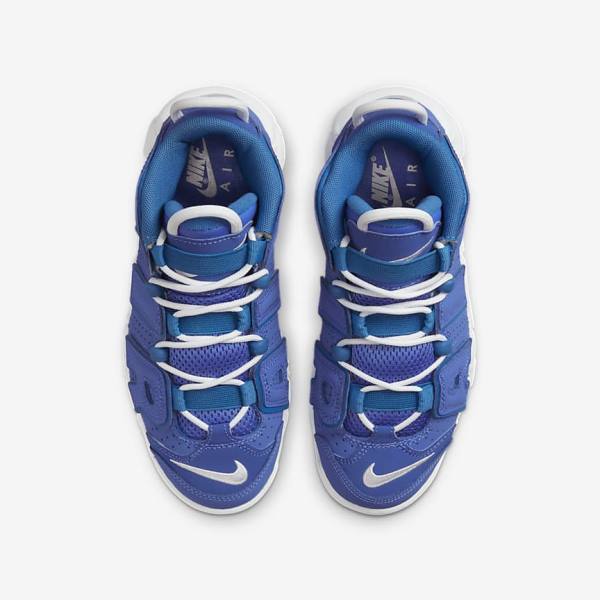 Kids' Nike Air More Uptempo Older Trainers Blue / White | NK963ZOE