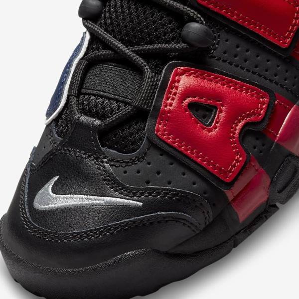 Kids' Nike Air More Uptempo Older Trainers Black / Navy / White / Red | NK965PUD