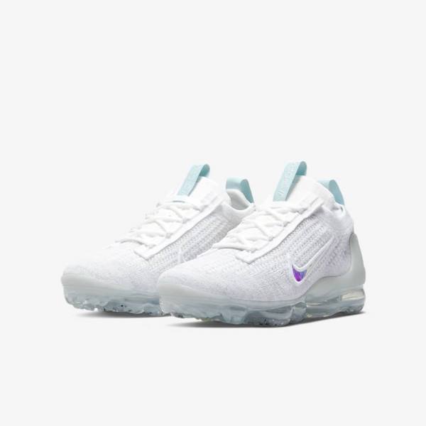 Kids' Nike Air VaporMax 2021 FK Older Trainers White | NK436TBC