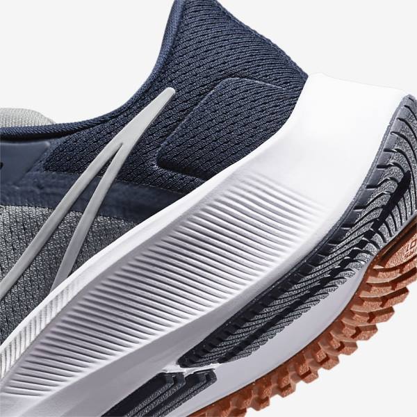 Kids' Nike Air Zoom Pegasus 38 Older Road Running Shoes Grey / Navy / Orange / White | NK084IMH