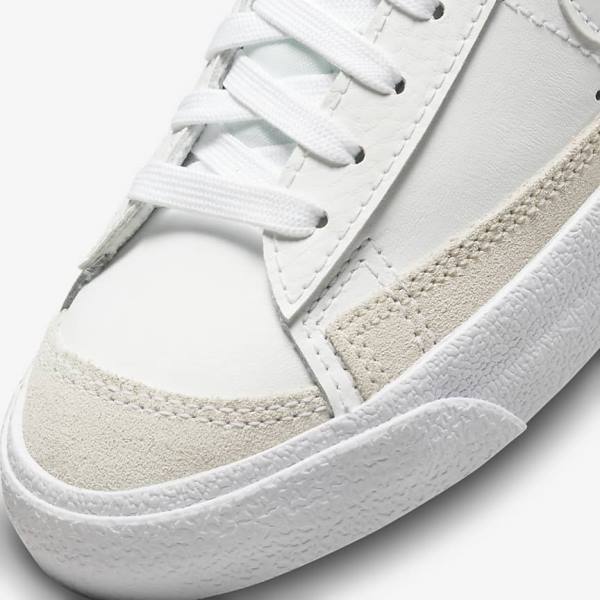 Kids' Nike Blazer Mid 77 Older Basketball Shoes White / Light Brown / White | NK259WXO