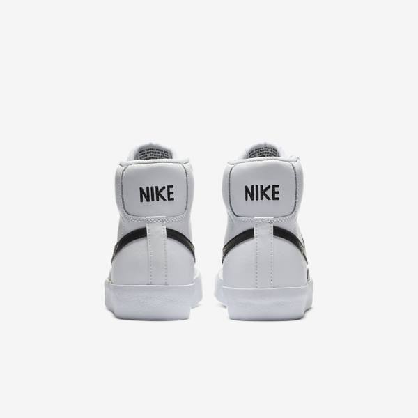 Kids' Nike Blazer Mid 77 Older Trainers White / Orange / Black | NK798BNK