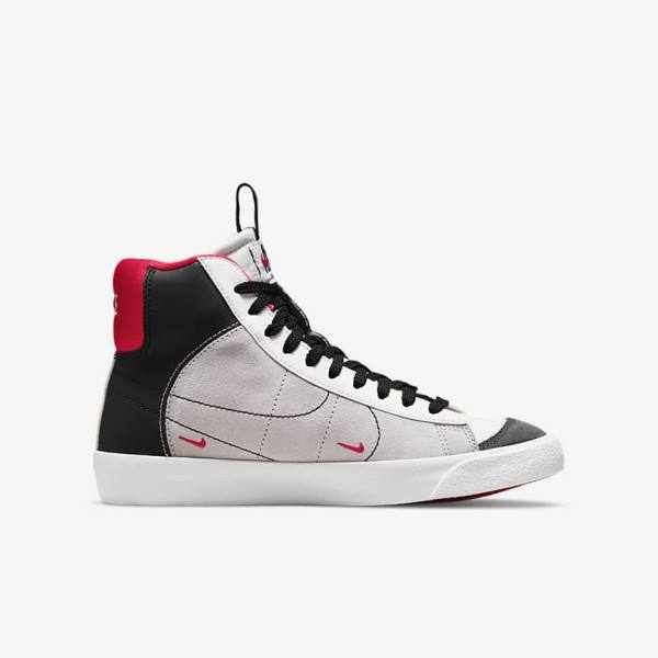 Kids' Nike Blazer Mid 77 SE Dance Older Trainers White / Red / Light Grey / Black | NK862YUO