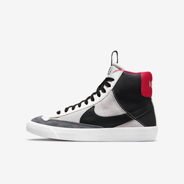 Kids\' Nike Blazer Mid 77 SE Dance Older Trainers White / Red / Light Grey / Black | NK862YUO