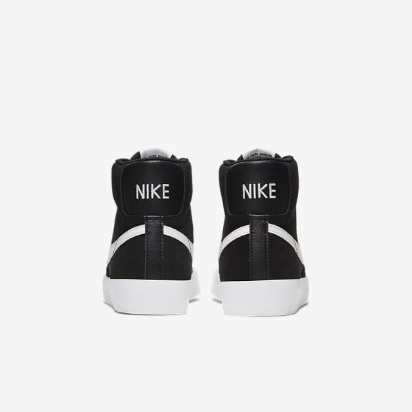 Kids' Nike Blazer Mid 77 Suede Older Trainers Black / Orange / White | NK618HJA