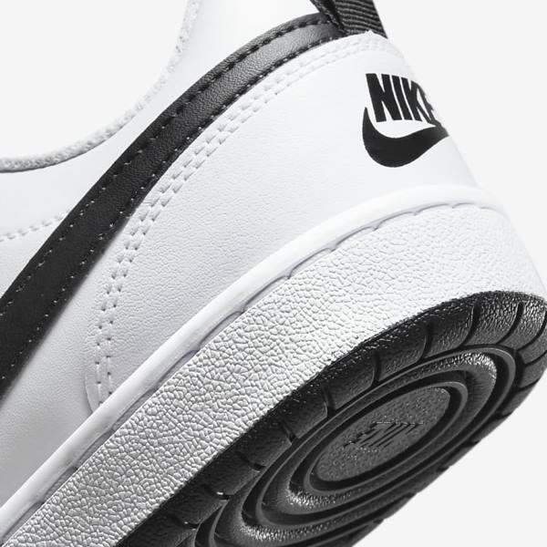 Kids' Nike Court Borough Low 2 Older Trainers White / Black / Red | NK203XTO